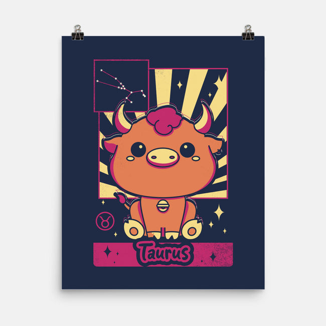 Kawaii Zodiac Taurus-None-Matte-Poster-Donnie