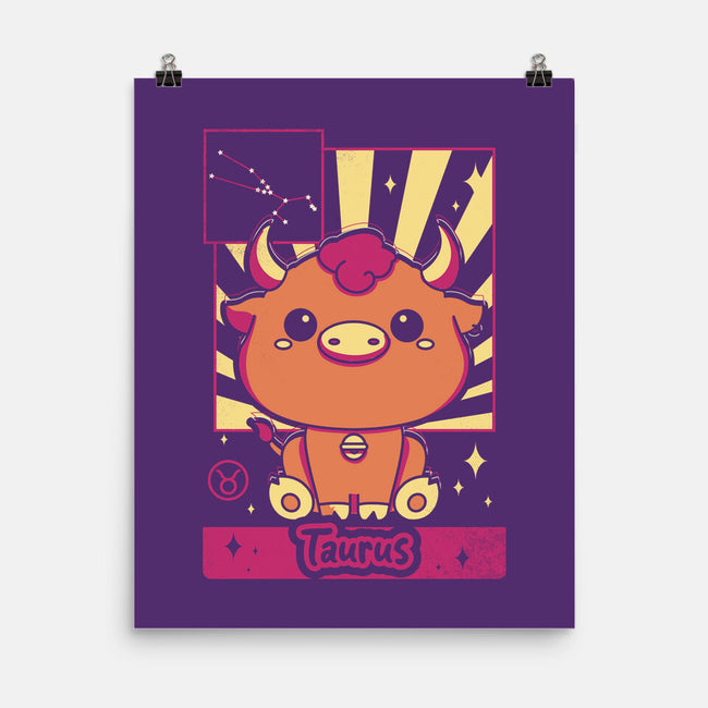 Kawaii Zodiac Taurus-None-Matte-Poster-Donnie