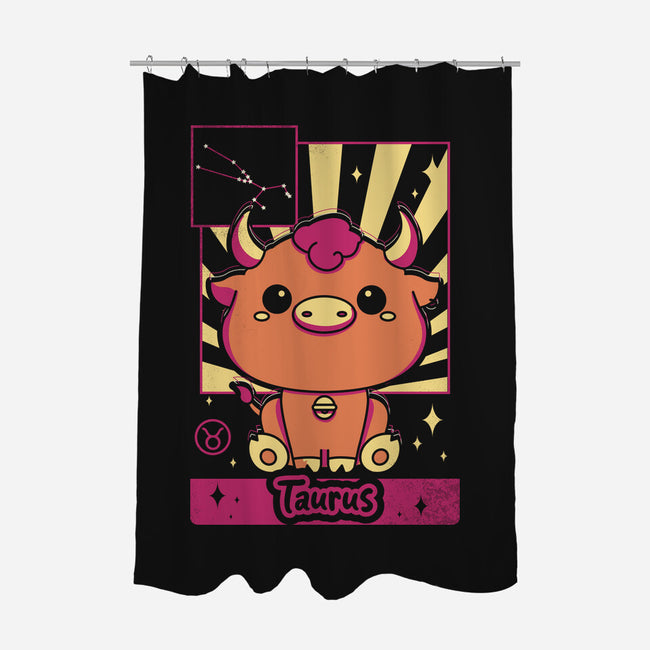 Kawaii Zodiac Taurus-None-Polyester-Shower Curtain-Donnie