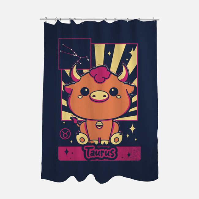 Kawaii Zodiac Taurus-None-Polyester-Shower Curtain-Donnie