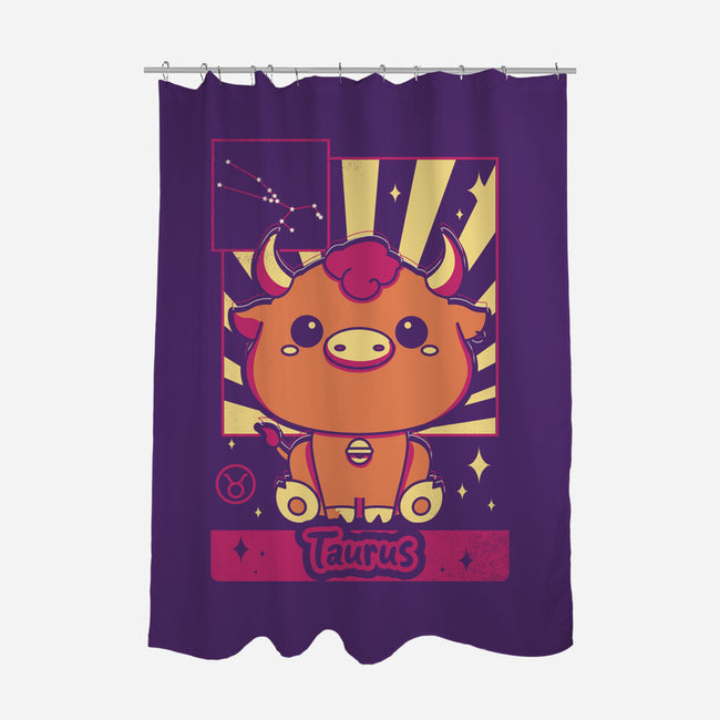 Kawaii Zodiac Taurus-None-Polyester-Shower Curtain-Donnie