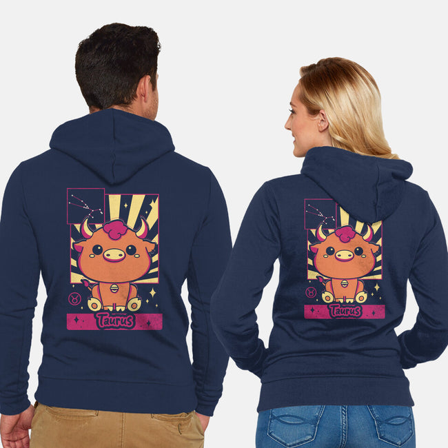 Kawaii Zodiac Taurus-Unisex-Zip-Up-Sweatshirt-Donnie
