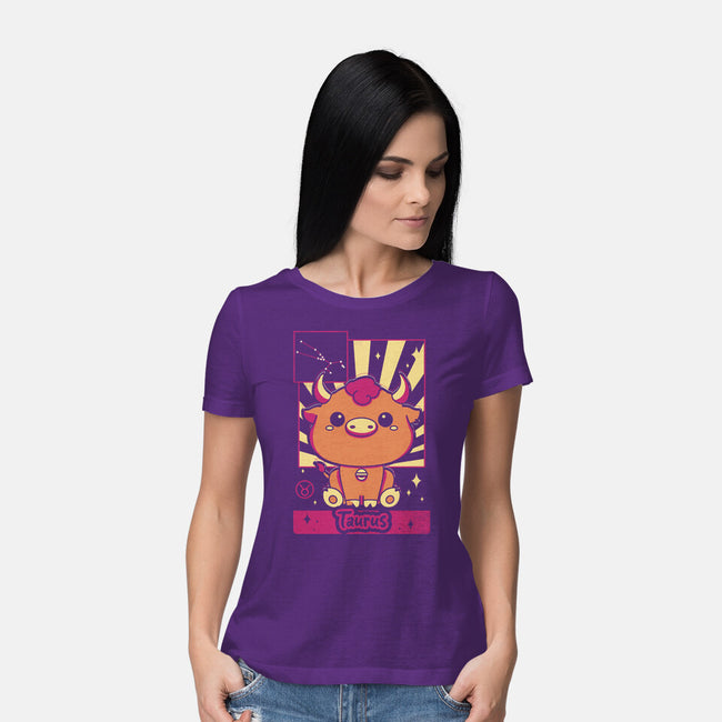 Kawaii Zodiac Taurus-Womens-Basic-Tee-Donnie