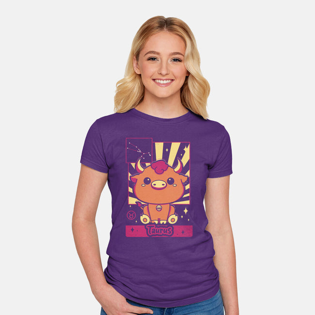 Kawaii Zodiac Taurus-Womens-Fitted-Tee-Donnie