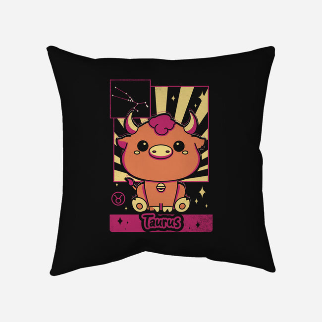 Kawaii Zodiac Taurus-None-Removable Cover w Insert-Throw Pillow-Donnie