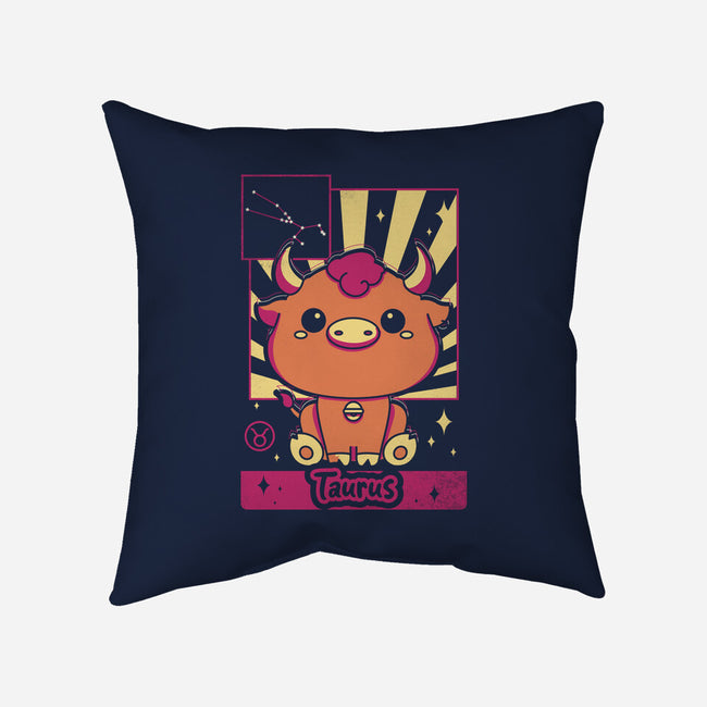 Kawaii Zodiac Taurus-None-Removable Cover w Insert-Throw Pillow-Donnie