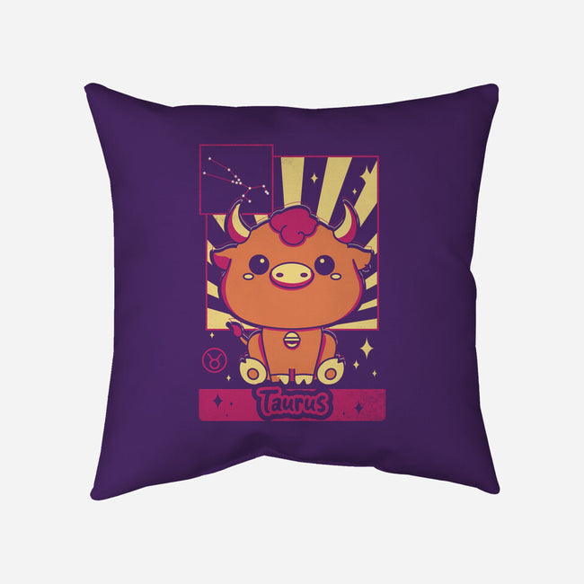 Kawaii Zodiac Taurus-None-Removable Cover w Insert-Throw Pillow-Donnie