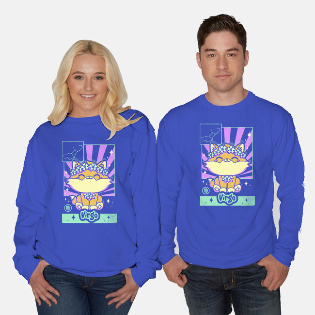 Kawaii Zodiac Virgo-Unisex-Crew Neck-Sweatshirt-Donnie