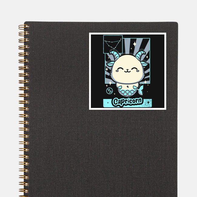 Kawaii Zodiac Capricorn-None-Glossy-Sticker-Donnie