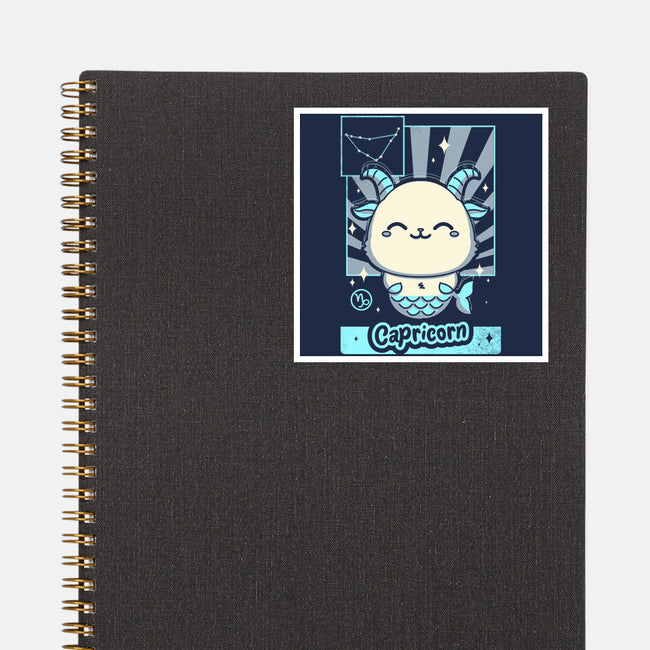 Kawaii Zodiac Capricorn-None-Glossy-Sticker-Donnie