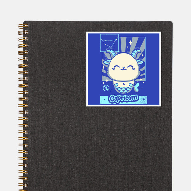 Kawaii Zodiac Capricorn-None-Glossy-Sticker-Donnie