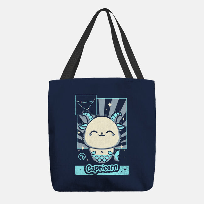 Kawaii Zodiac Capricorn-None-Basic Tote-Bag-Donnie