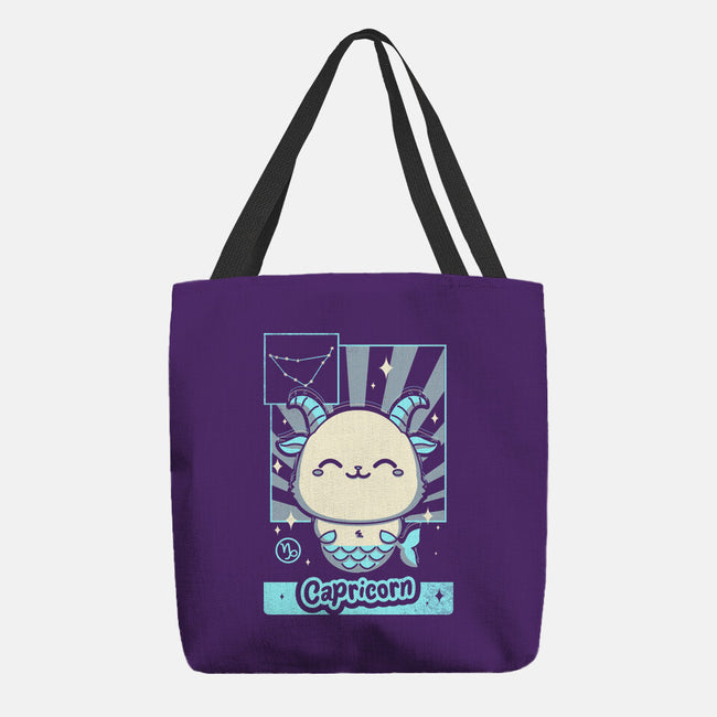 Kawaii Zodiac Capricorn-None-Basic Tote-Bag-Donnie