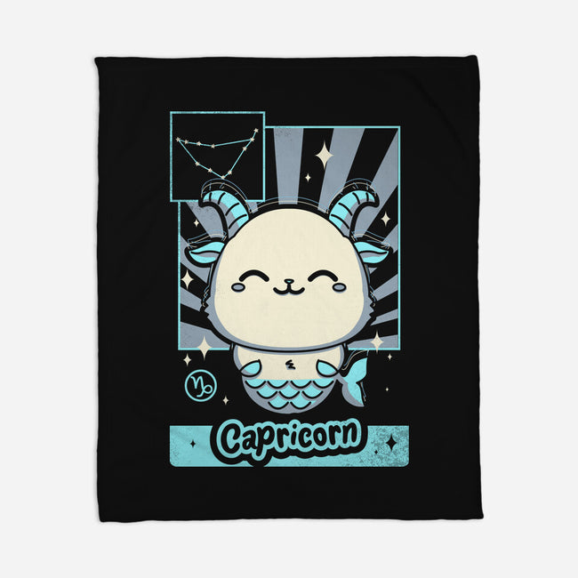 Kawaii Zodiac Capricorn-None-Fleece-Blanket-Donnie