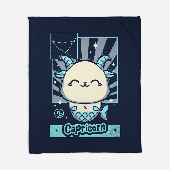 Kawaii Zodiac Capricorn-None-Fleece-Blanket-Donnie