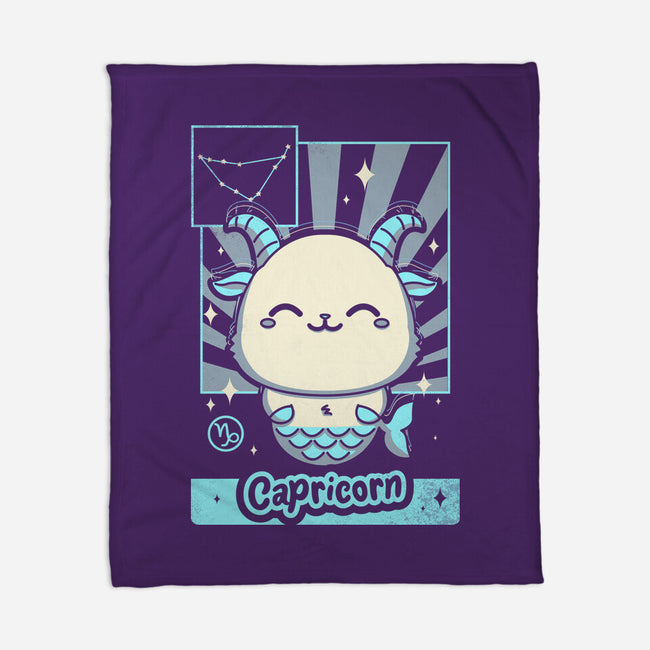 Kawaii Zodiac Capricorn-None-Fleece-Blanket-Donnie