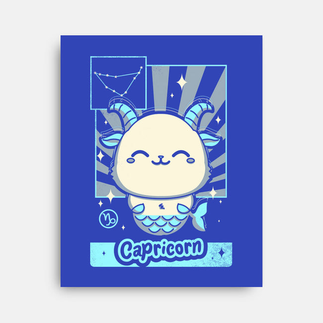 Kawaii Zodiac Capricorn-None-Stretched-Canvas-Donnie