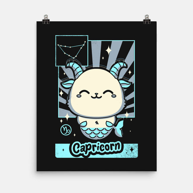Kawaii Zodiac Capricorn-None-Matte-Poster-Donnie
