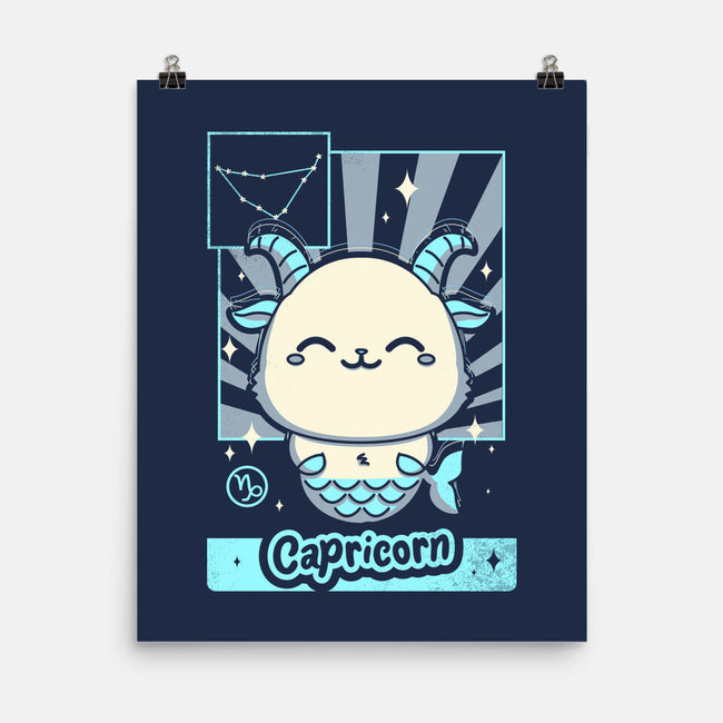 Kawaii Zodiac Capricorn-None-Matte-Poster-Donnie