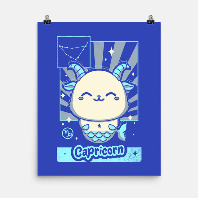 Kawaii Zodiac Capricorn-None-Matte-Poster-Donnie