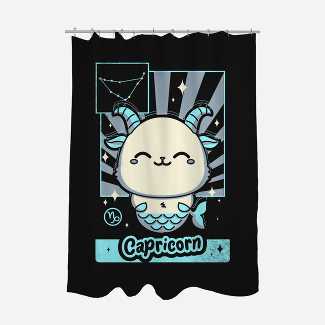 Kawaii Zodiac Capricorn-None-Polyester-Shower Curtain-Donnie
