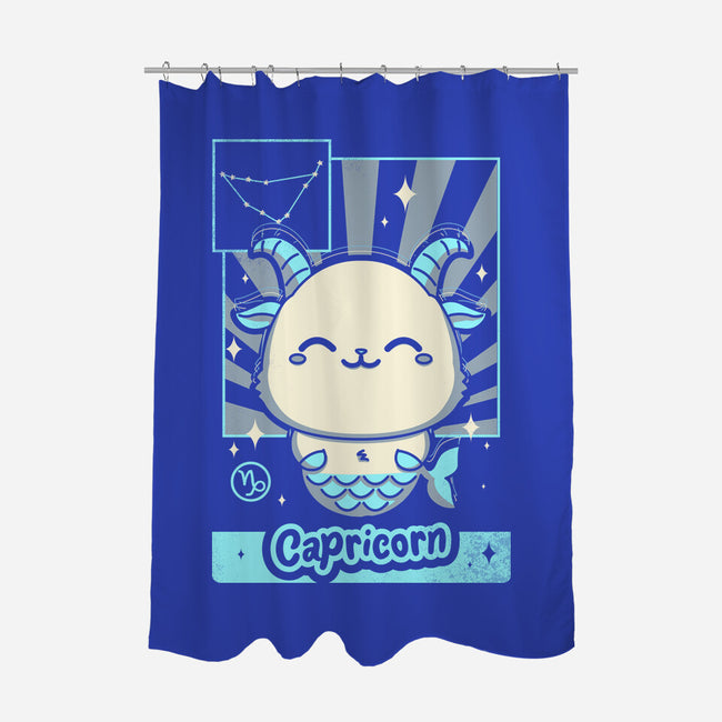 Kawaii Zodiac Capricorn-None-Polyester-Shower Curtain-Donnie