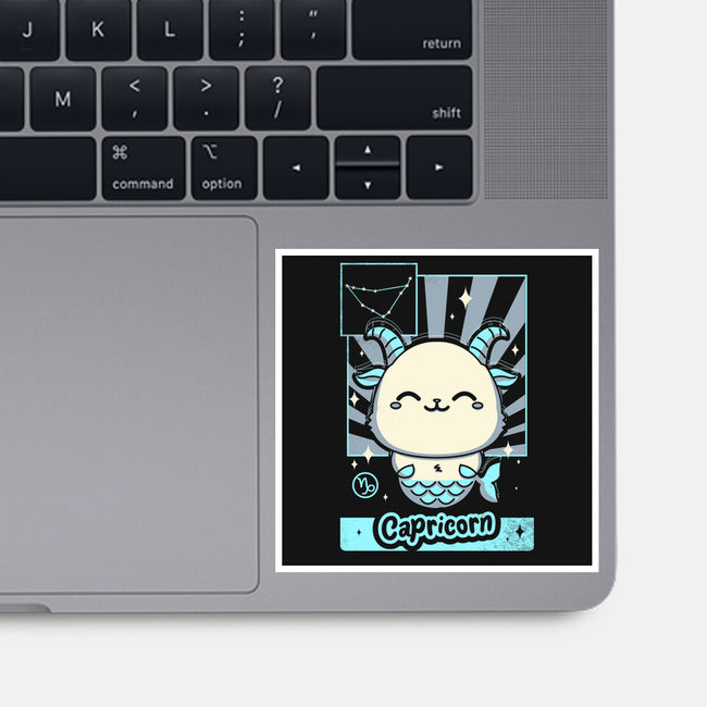 Kawaii Zodiac Capricorn-None-Glossy-Sticker-Donnie