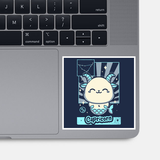 Kawaii Zodiac Capricorn-None-Glossy-Sticker-Donnie