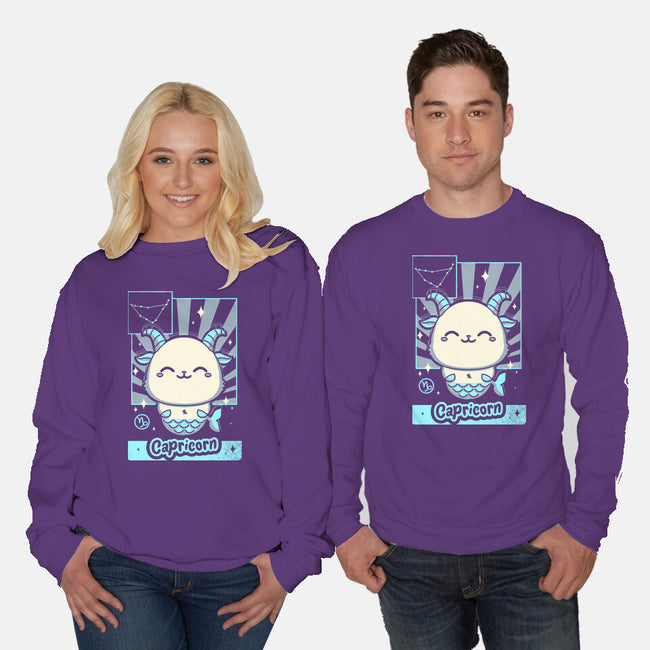 Kawaii Zodiac Capricorn-Unisex-Crew Neck-Sweatshirt-Donnie