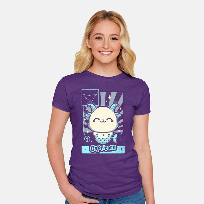 Kawaii Zodiac Capricorn-Womens-Fitted-Tee-Donnie