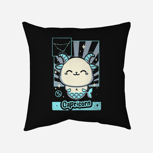 Kawaii Zodiac Capricorn-None-Removable Cover w Insert-Throw Pillow-Donnie