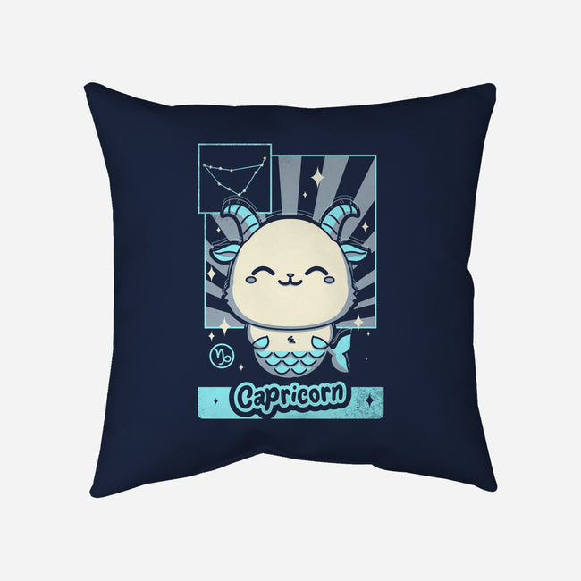 Kawaii Zodiac Capricorn-None-Removable Cover w Insert-Throw Pillow-Donnie