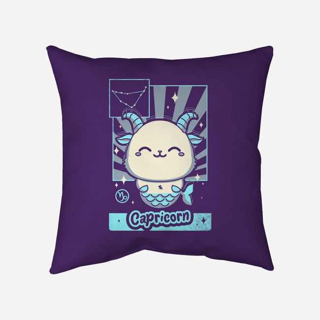 Kawaii Zodiac Capricorn-None-Removable Cover w Insert-Throw Pillow-Donnie