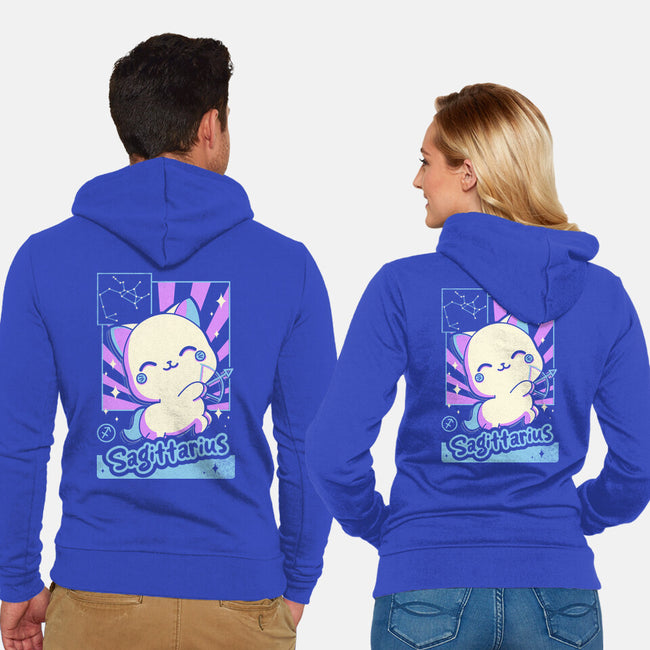 Kawaii Zodiac Sagittarius-Unisex-Zip-Up-Sweatshirt-Donnie
