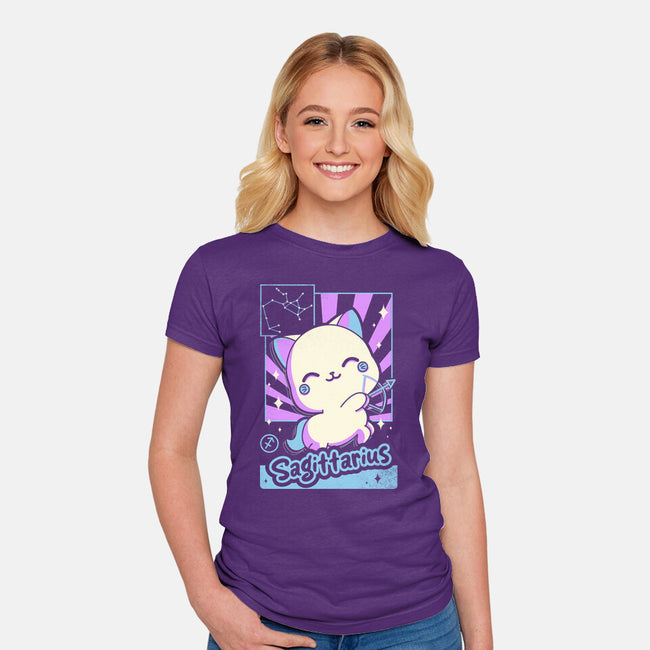 Kawaii Zodiac Sagittarius-Womens-Fitted-Tee-Donnie