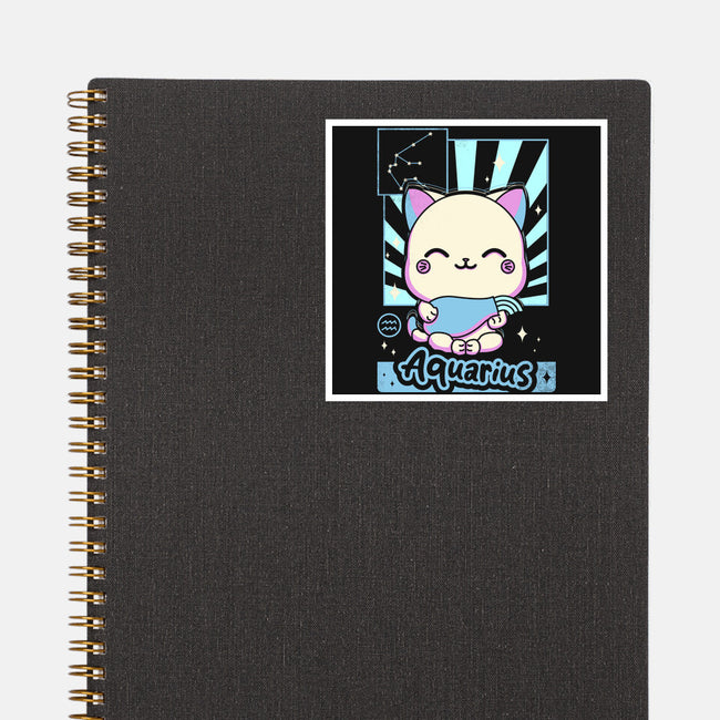 Kawaii Zodiac Aquarius-None-Glossy-Sticker-Donnie