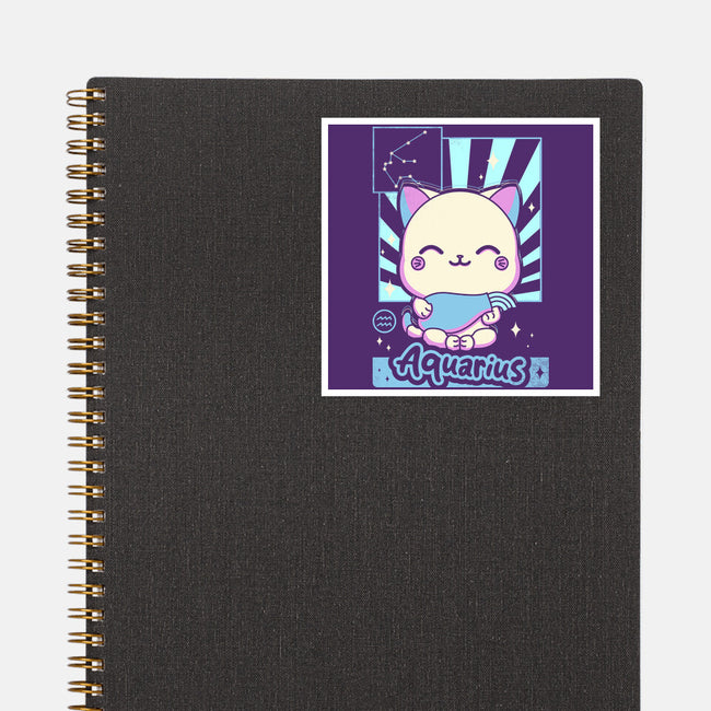 Kawaii Zodiac Aquarius-None-Glossy-Sticker-Donnie