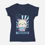 Kawaii Zodiac Aquarius-Womens-V-Neck-Tee-Donnie