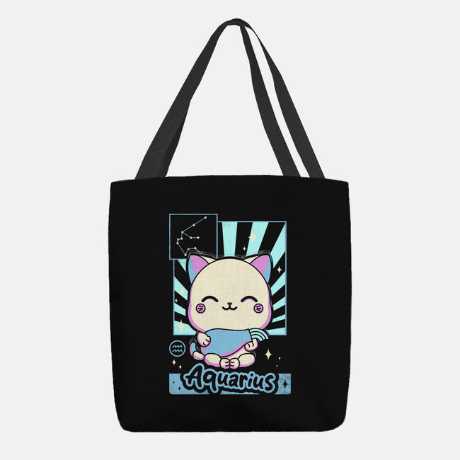 Kawaii Zodiac Aquarius-None-Basic Tote-Bag-Donnie