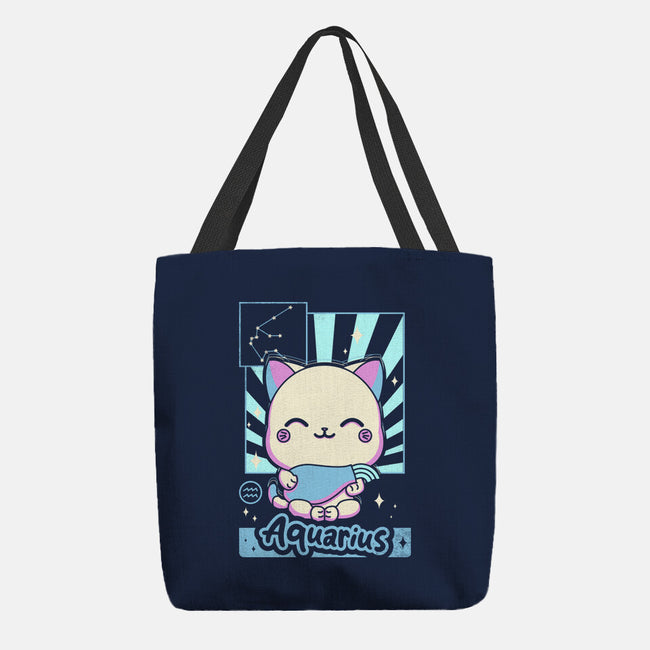 Kawaii Zodiac Aquarius-None-Basic Tote-Bag-Donnie