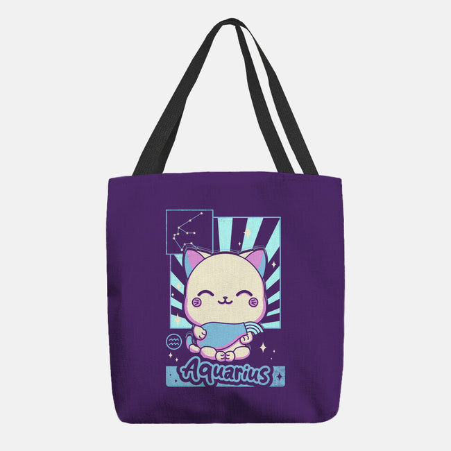Kawaii Zodiac Aquarius-None-Basic Tote-Bag-Donnie