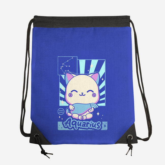 Kawaii Zodiac Aquarius-None-Drawstring-Bag-Donnie
