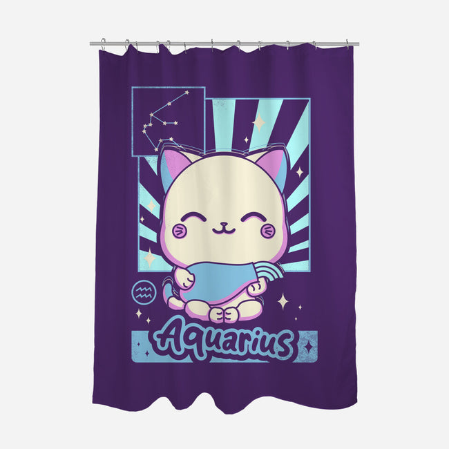 Kawaii Zodiac Aquarius-None-Polyester-Shower Curtain-Donnie