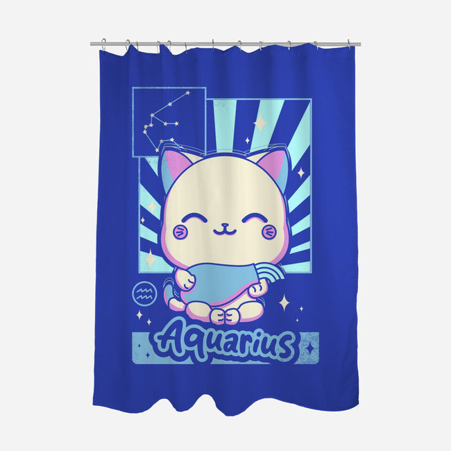 Kawaii Zodiac Aquarius-None-Polyester-Shower Curtain-Donnie