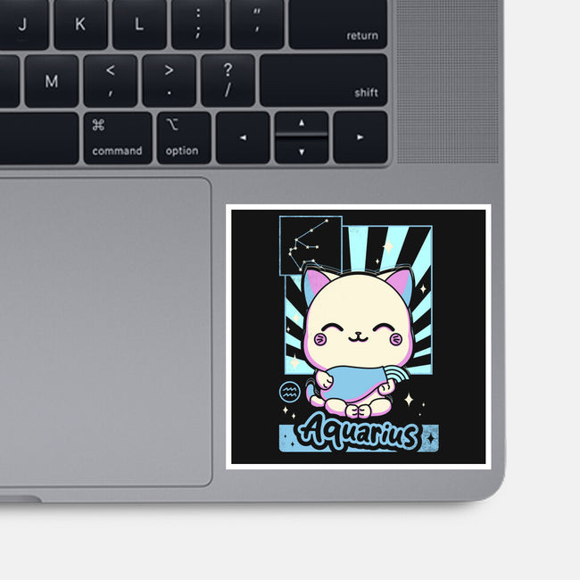 Kawaii Zodiac Aquarius-None-Glossy-Sticker-Donnie