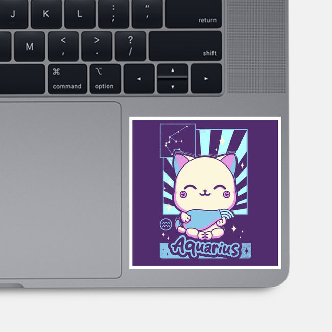 Kawaii Zodiac Aquarius-None-Glossy-Sticker-Donnie
