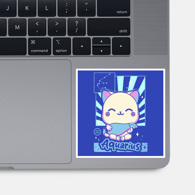 Kawaii Zodiac Aquarius-None-Glossy-Sticker-Donnie