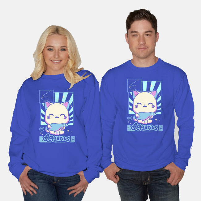 Kawaii Zodiac Aquarius-Unisex-Crew Neck-Sweatshirt-Donnie