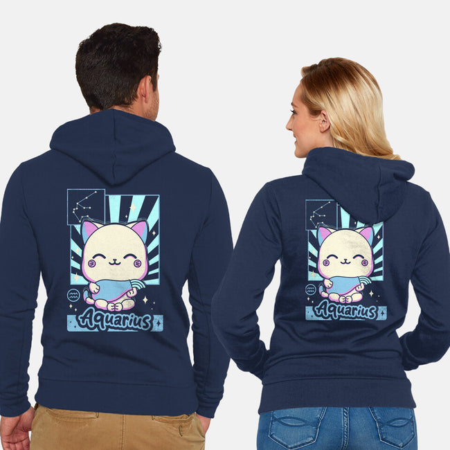 Kawaii Zodiac Aquarius-Unisex-Zip-Up-Sweatshirt-Donnie