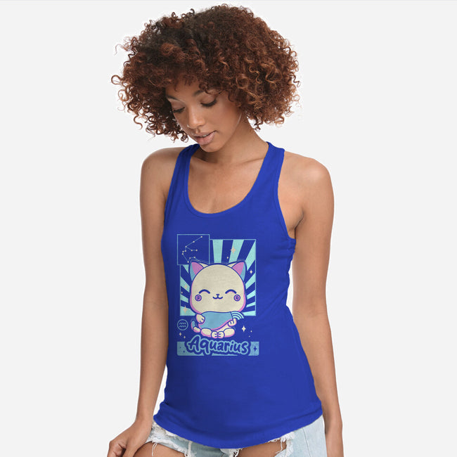Kawaii Zodiac Aquarius-Womens-Racerback-Tank-Donnie